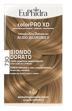 EUPHIDRA COLORPRO XD 730 BIONDO DORATO GEL COLORANTE CAPELLI IN FLACONE + ATTIVANTE + BALSAMO + GUANTI - doctorpill.it