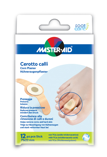 CEROTTO CALLIFUGO MASTER-AID FOOTCARE 71X22 MM 12 PEZZI B2 - doctorpill.it