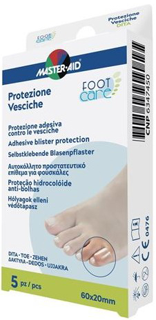 IDROCOLLOIDE MASTER-AID FOOTCARE VESCICHE DITA 60X20 MM 5 PEZZI A2 - doctorpill.it