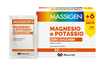 MASSIGEN MAGNESIO E POTASSIO ZERO ZUCCHERI 24 BUSTINE + 6 GRATIS - doctorpill.it