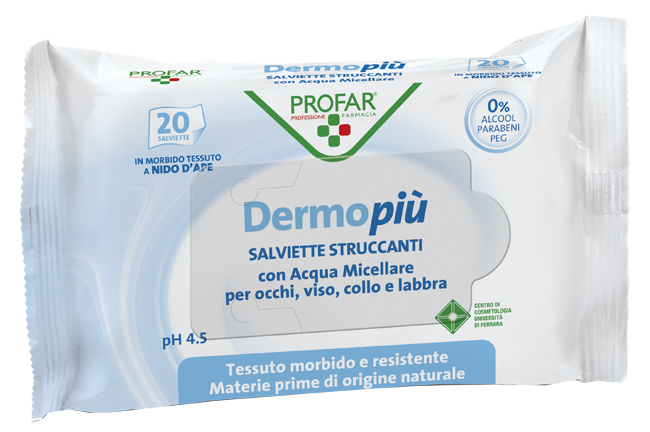 DERMO PIU' SALVIETTINE STRUCCANTI 20 PEZZI PROFAR - doctorpill.it