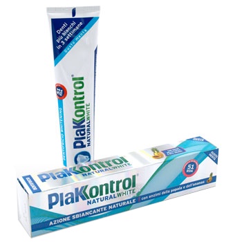 PLAKKONTROL NATURAL WHITE DENTIFRICIO 100 G - doctorpill.it