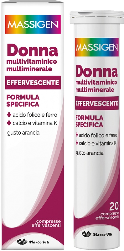 MASSIGEN DONNA MULTIVITAMINICO E MULTIMINERALE EFFERVESCENTE 20 COMPRESSE - doctorpill.it