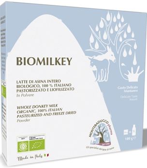 BIOMILKEY LATTE DI ASINA PASTORIZZATO E LIOFILIZZATO BIOLOGICO 100% ITALIANO 100 G - doctorpill.it