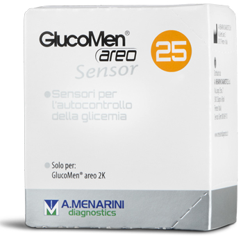 STRISCE MISURAZIONE GLICEMIA GLUCOMEN AREO SENSOR 25 PEZZI - doctorpill.it