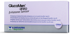 STRISCE MISURAZIONE CHETONEMIA GLUCOMEN AREO B-KETONE SENSOR 10 PEZZI - doctorpill.it