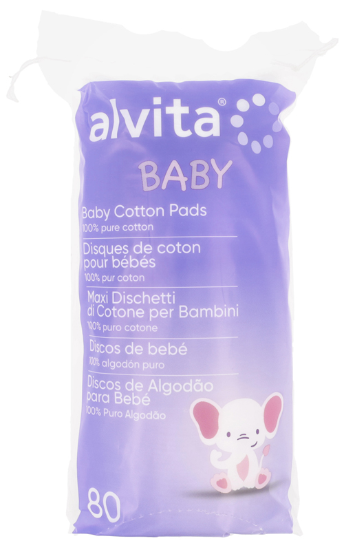 ALVITA BABY MAXI DISCHETTI DI COTONE PER BAMBINI 100% PURO COTONE 80 PEZZI - doctorpill.it