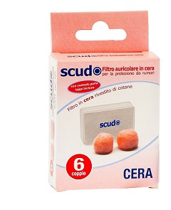 TAPPO AURICOLARE EARPLUG SCUDO IN CERA 6 COPPIE 12 PEZZI ARTICOLO 7EN081 - doctorpill.it