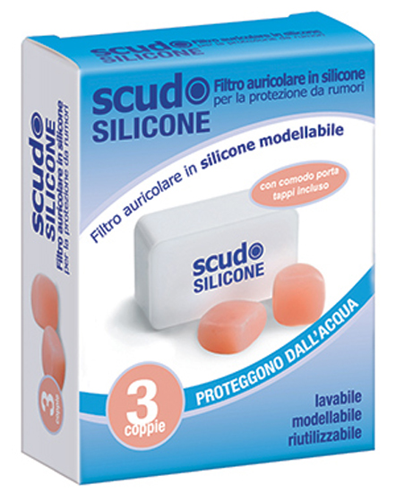 TAPPO AURICOLARE EARPLUG SCUDO IN SILICONE 3 COPPIE 6 PEZZI ARTICOLO 7EN091 - doctorpill.it