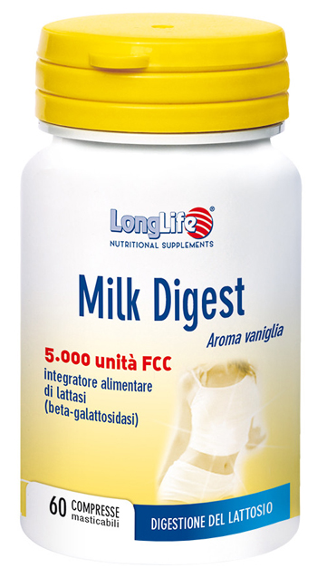 LONGLIFE MILK DIGEST 60 COMPRESSE MASTICABILI - doctorpill.it