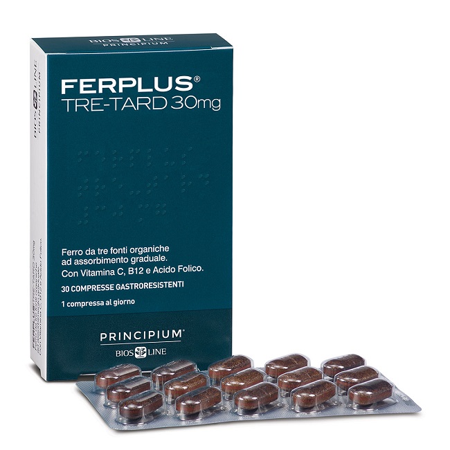 PRINCIPIUM FERPLUS TRE RETARD 30MG 30 COMPRESSE GASTRORESISTENTI - doctorpill.it
