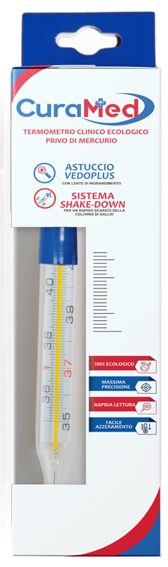 TERMOMETRO CLINICO OVALE AL GALLIO CON AGITATORE CURATERM - doctorpill.it