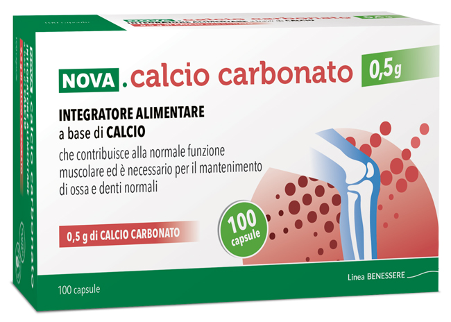 NOVA CALCIO CARBONATO 0,5 G 100 CAPSULE - doctorpill.it