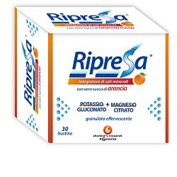 RIPRESA 30BUST 10G INTEGRATORE ALIMENTARE DI MAGNESIO E POTASSIO BUSTINE EFFERVESCENTI UTILE NEGLI STATI DI STANCHEZZA - doctorpill.it