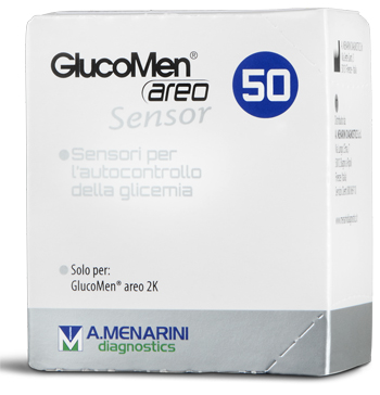 STRISCE MISURAZIONE GLICEMIA GLUCOMEN AREO SENSOR 50 PEZZI - doctorpill.it