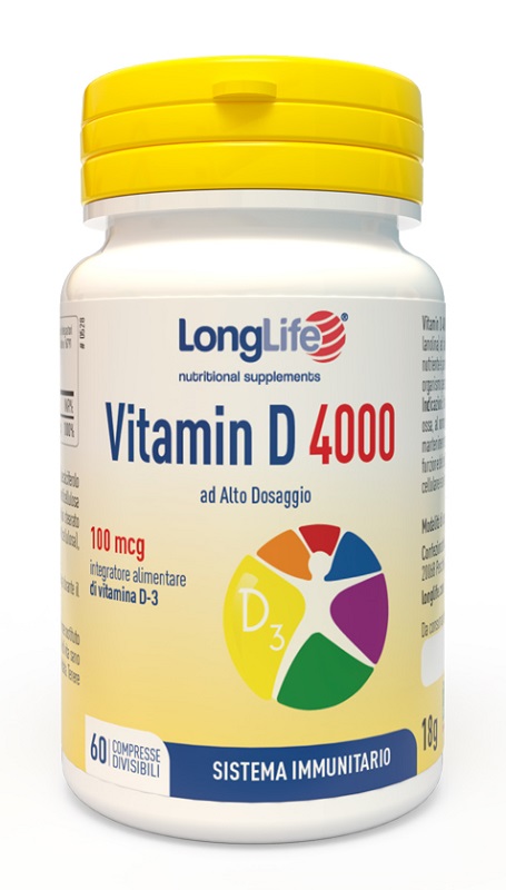 LONGLIFE VITAMIN D 4000UI 60 COMPRESSE DIVISIBILI - doctorpill.it