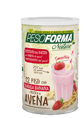 PESOFORMA NATURE SMOOTHIE FRAGOLA BANANA POLVERE 420 G - doctorpill.it