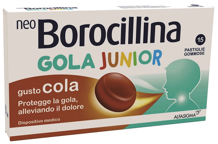 NEOBOROCILLINA GOLA JUNIOR 15 PASTIGLIE GUSTO COLA - doctorpill.it