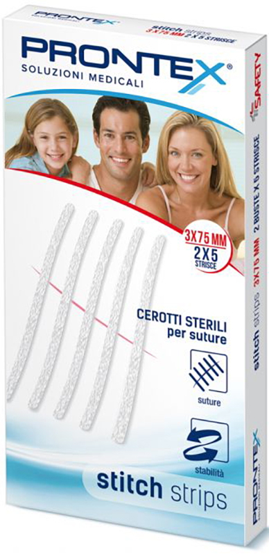 PRONTEX STITCH STRIPS 3X75 10 PEZZI - doctorpill.it