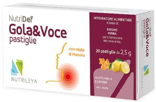 NUTRIDEF GOLA & VOCE MIELE E LIMONE 20 PASTIGLIE - doctorpill.it