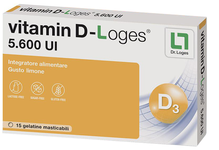 VITAMIN D-LOGES 15 GELATINE MASTICABILI GUSTO LIMONE - doctorpill.it