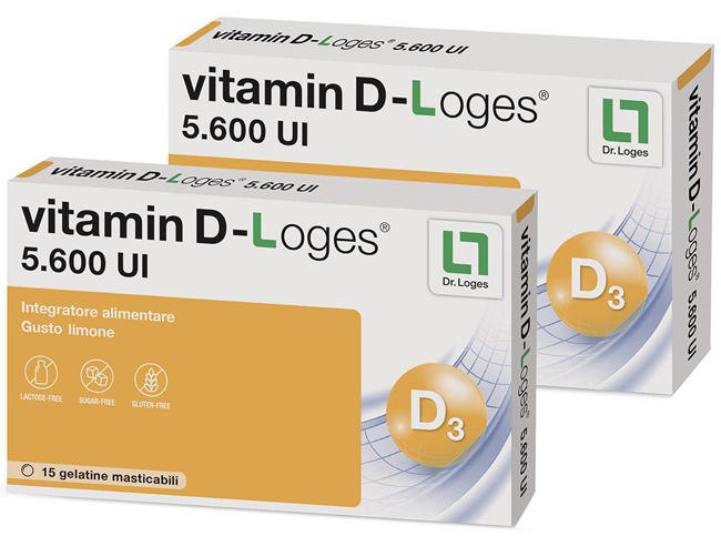 VITAMIN D-LOGES 30 GELATINE MASTICABILI GUSTO LIMONE 42 G - doctorpill.it