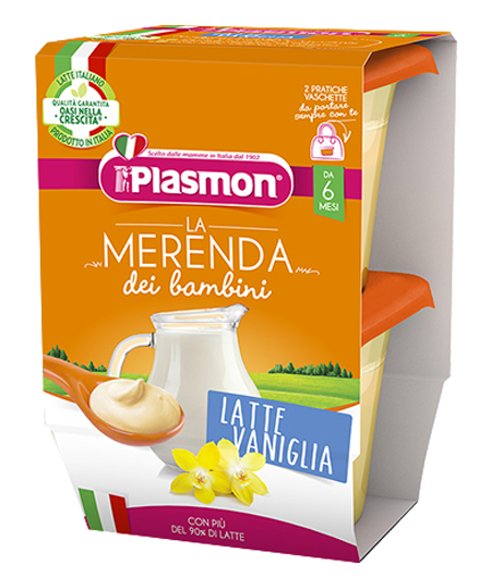 PLASMON LA MERENDA DEI BAMBINI MERENDE LATTE VANIGLIA ASETTICO 2 X 120 G - doctorpill.it
