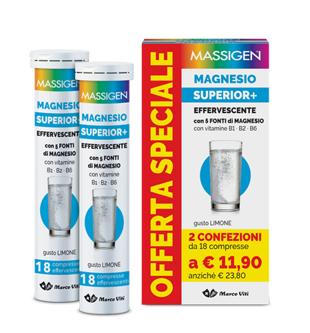 MASSIGEN MAGNESIO SUPERIOR 18+18 COMPRESSE EFFERVESCENTI - doctorpill.it