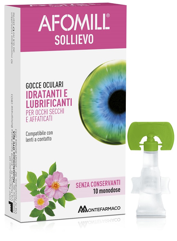 AFOMILL SOLLIEVO GOCCE OCULARI OCCHI 10 FIALE DA 0,5 ML - doctorpill.it
