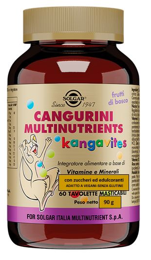 CANGURINI MULTINUTRIENTS FRUTTI BOSCO 60 TAVOLETTE MASTICABILI - doctorpill.it