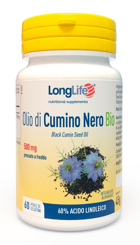 LONGLIFE OLIO DI CUMINO NERO BIO 60 PERLE IN GELATINA - doctorpill.it