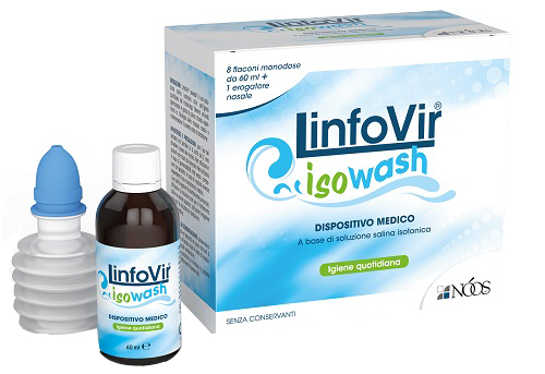 SOLUZIONE SALINA ISOTONICA LINFOVIR ISOWASH 8 FLACONI DA 60 ML - doctorpill.it