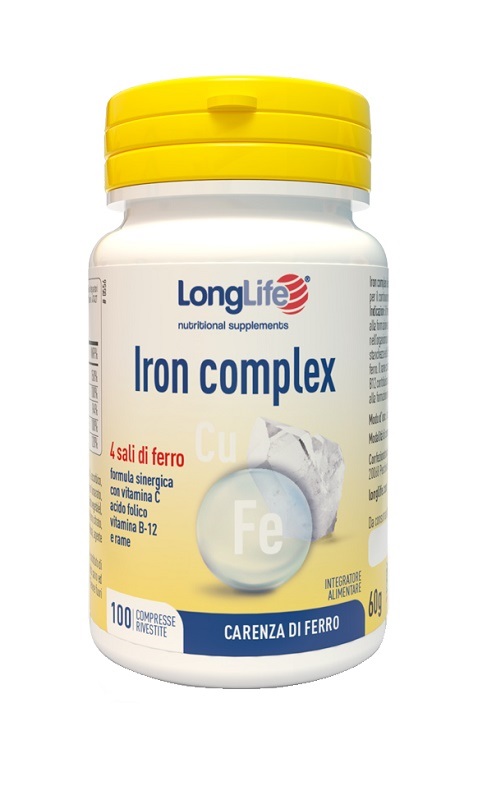 LONGLIFE IRON COMPLEX 100 COMPRESSE RIVESTITE - doctorpill.it