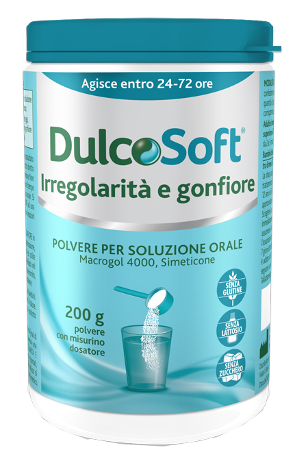 DULCOSOFT IRREGOLARITA' E GONFIORE POLVERE SOLUBILE 200 G - doctorpill.it
