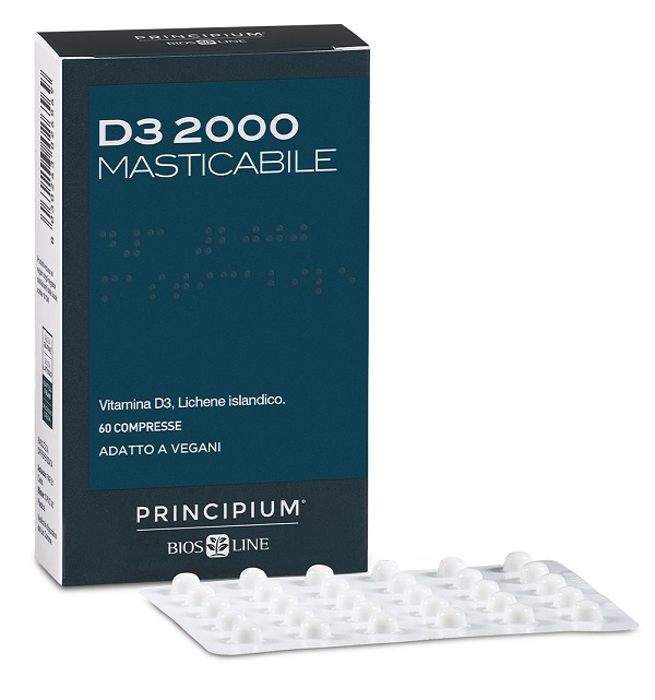 PRINCIPIUM D3 2000 MASTICABILE 60 COMPRESSE - doctorpill.it