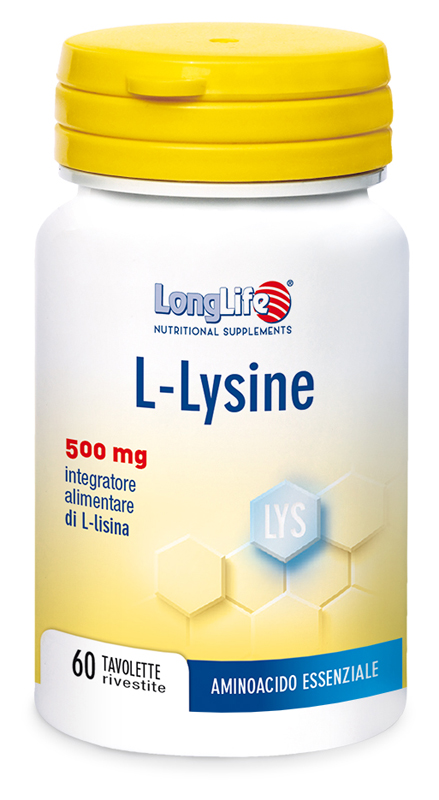 LONGLIFE L-LYSINE 500MG 60 TAVOLETTE RIVESTITE DA 860 MG - doctorpill.it