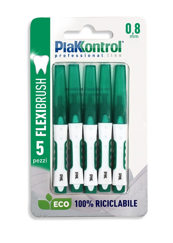 PLAKKONTROL FLEXIBRUSH SCOVOLINI INTERDENTALI 0,8 5 PEZZI - doctorpill.it