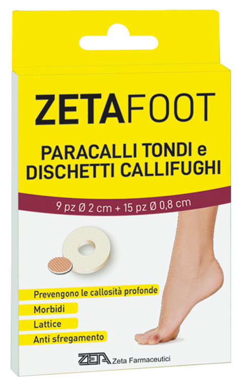 ZETAFOOT PARACALLO TONDO 9 PEZZI + DISCHETTO CALLIFUGO 15 PEZZI - doctorpill.it