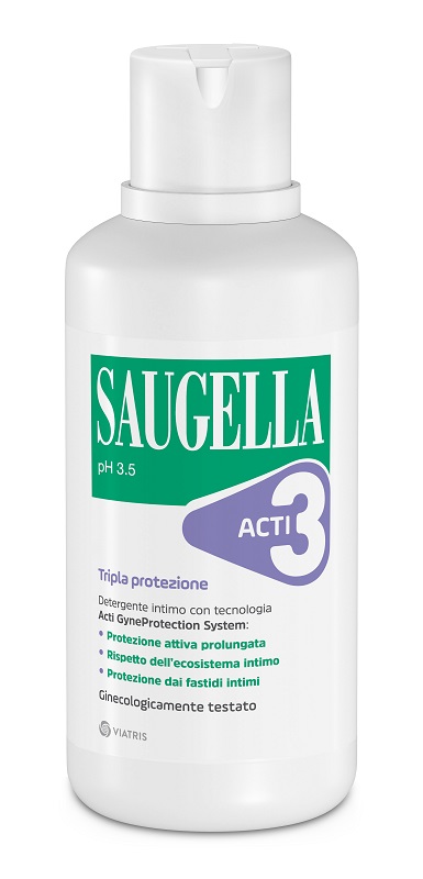 SAUGELLA ACTI3 TRIPLA PROTEZIONE DETERGENTE INTIMO 500 ML - doctorpill.it