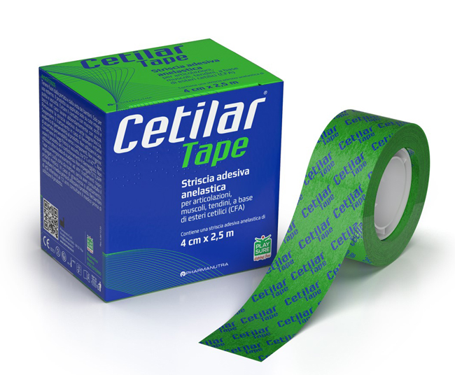 STRISCIA ADESIVA ANELASTICA CETILAR TAPE CM 4 X 2,5 M - doctorpill.it