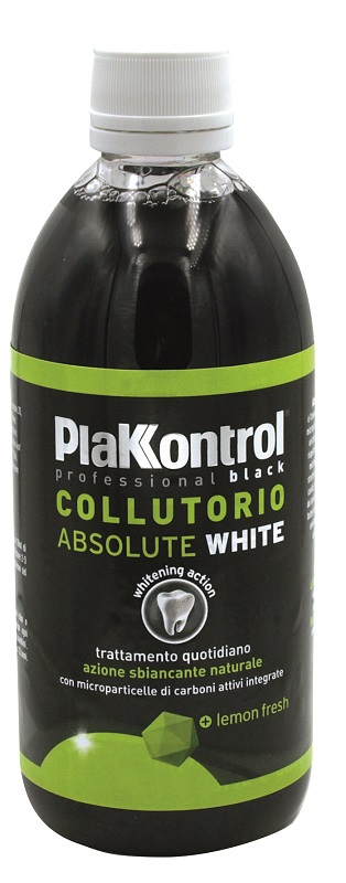 PLAKKONTROL ABSOLUTE WHITE COLLUTORIO BLACK 500 ML - doctorpill.it