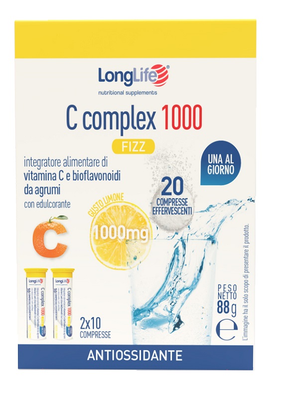 LONGLIFE C COMPLEX 1000 FIZZ 20 COMPRESSE EFFERVESCENTI - doctorpill.it
