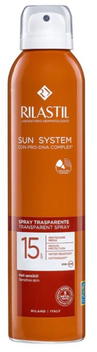 RILASTIL SUN SYSTEM TRANSPARENT SPRAY SPF15 200 ML - doctorpill.it