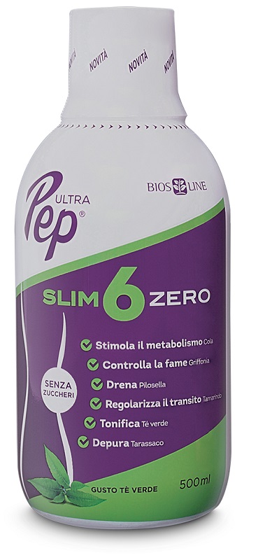 ULTRA PEP SLIM 6 ZERO TE' VERDE 500 ML BIOSLINE - doctorpill.it