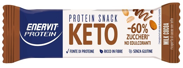 ENERVIT PROTEIN SNACK KETO MILK COCOA 35 G - doctorpill.it