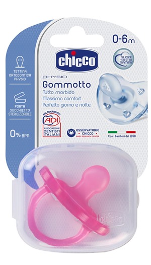 CHICCO GOMMOTTO IN SILICONE GIRL 0-6 MESI 1 PEZZO - doctorpill.it