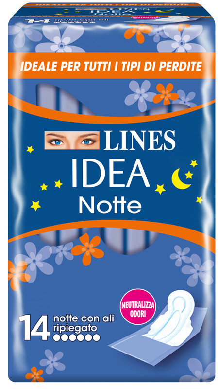 LINES IDEA NOTTE CON ALI RIPIEGATE 14 PEZZI - doctorpill.it