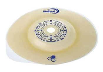 PLACCA PER COLOSTOMIA CONVESSA RITAGLIABILE AURUM2 DIAMETRO 13-35 MM FLANGIA 55 MM 5 PEZZI - doctorpill.it