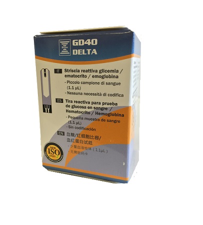 STRISCE MISURAZIONE GLICEMIA BRUNO GD40 DELTA 25 PEZZI - doctorpill.it