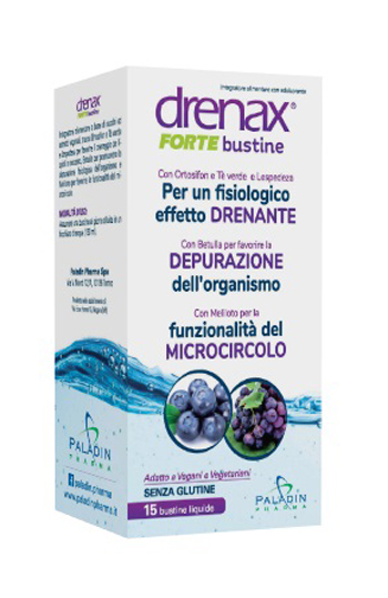 DRENAX FORTE MIRTILLO E UVA 15 BUSTINE - doctorpill.it